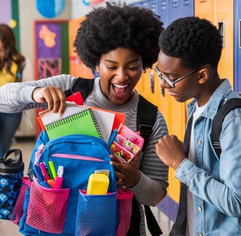 two-students-are-smiling-holding-blue-backpack-with-word-it